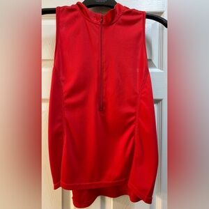 Canari Women’s Red Sleeveless Athletic Zip-Front Top Bike Cycling Jersey Size L